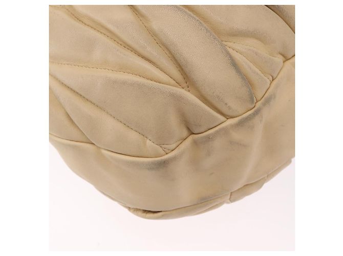 Miu Miu Hand Bag Leather 2way Beige Gold - vista 20