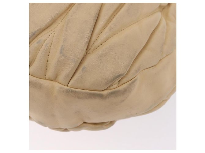 Miu Miu Hand Bag Leather 2way Beige Gold - vista 21