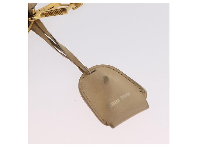 Miu Miu Hand Bag Leather 2way Beige Gold - vista 23