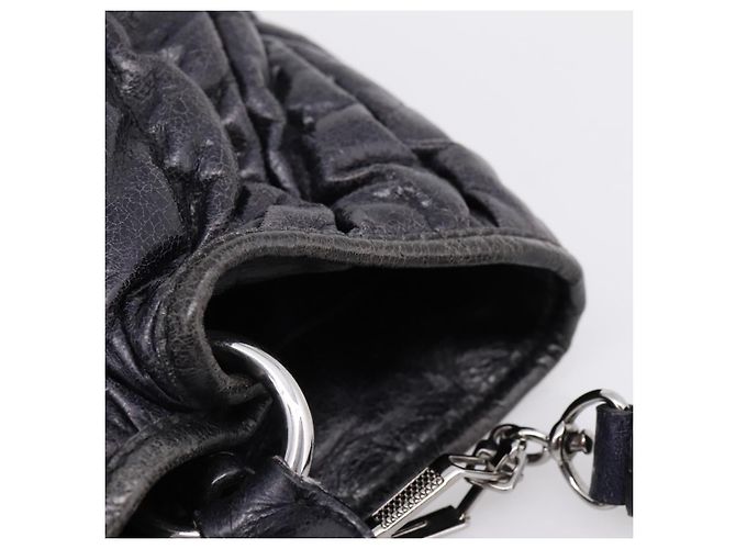 Miu Miu Matelasse Hand Bag Leather 2way Black Silver - vista 15