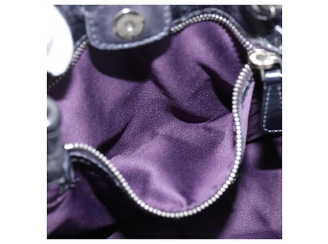 Miu Miu Matelasse Hand Bag Leather 2way Black Silver - vista 27