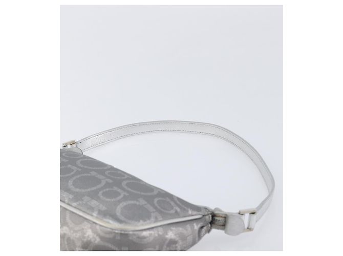 Salvatore Ferragamo Gancini Hand Bag Leather Silver - vista 14