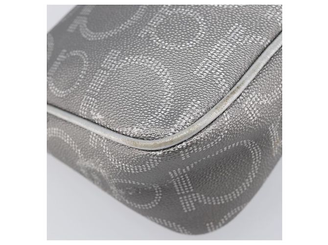 Salvatore Ferragamo Gancini Hand Bag Leather Silver - vista 16