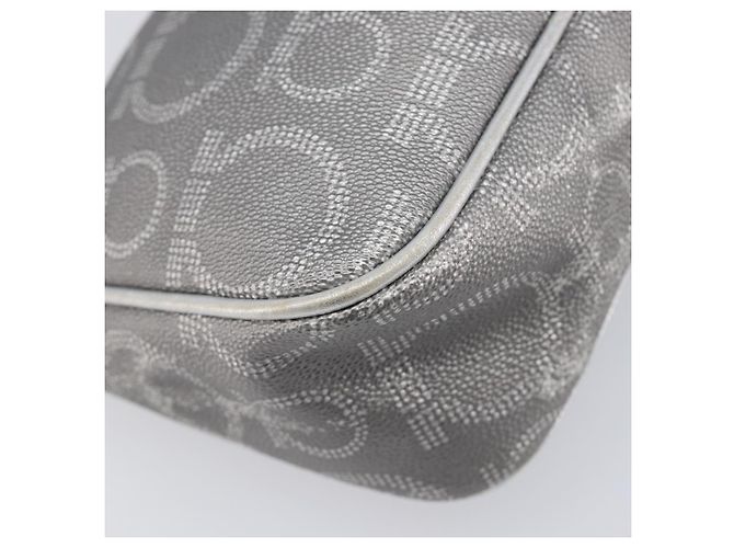 Salvatore Ferragamo Gancini Hand Bag Leather Silver - vista 18