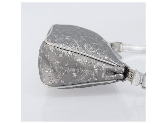 Salvatore Ferragamo Gancini Hand Bag Leather Silver - vista 3
