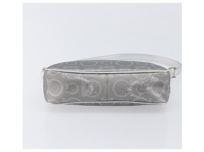Salvatore Ferragamo Gancini Hand Bag Leather Silver - vista 5