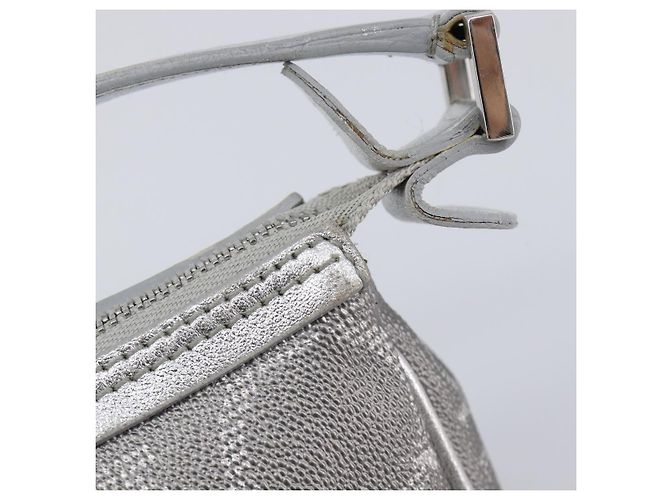 Salvatore Ferragamo Gancini Hand Bag Leather Silver - vista 9