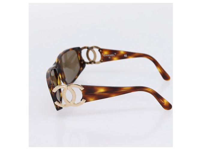 CHANEL Sunglasses plastic Brown CC - vista 5
