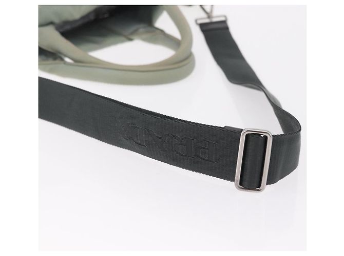 PRADA Bolso reversible de nylon 2way Gris Plata - vista 10