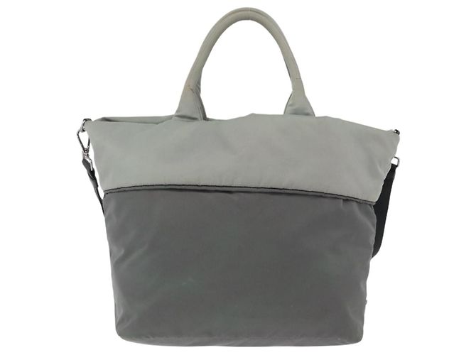 PRADA Bolso reversible de nylon 2way Gris Plata - vista 2