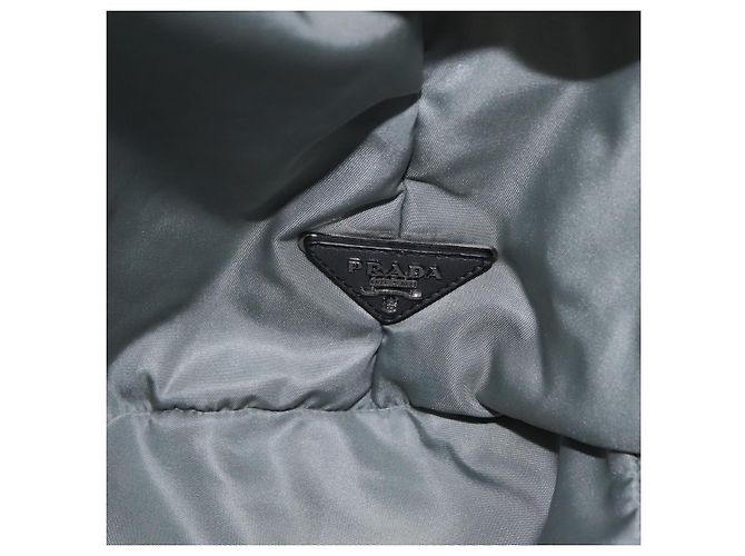 PRADA Bolso reversible de nylon 2way Gris Plata - vista 25