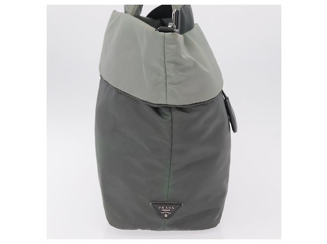 PRADA Bolso reversible de nylon 2way Gris Plata - vista 4