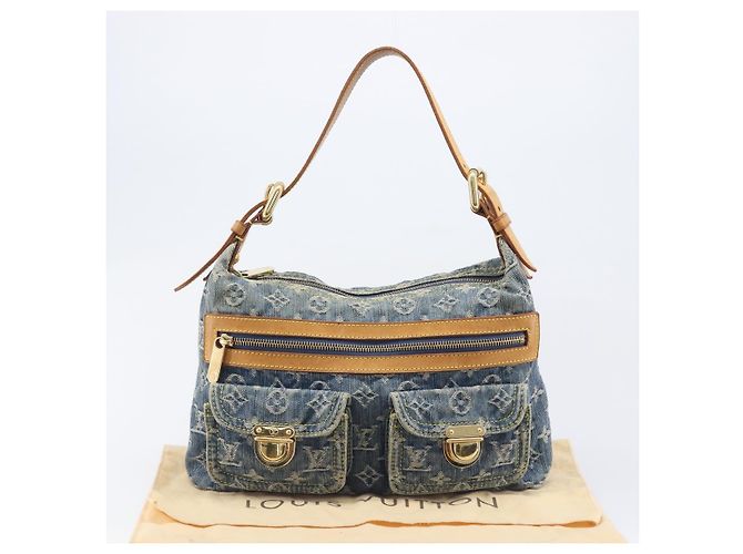 LOUIS VUITTON Monogram Denim Buggy PM Shoulder Bag Blue M95049 LV - vista 12
