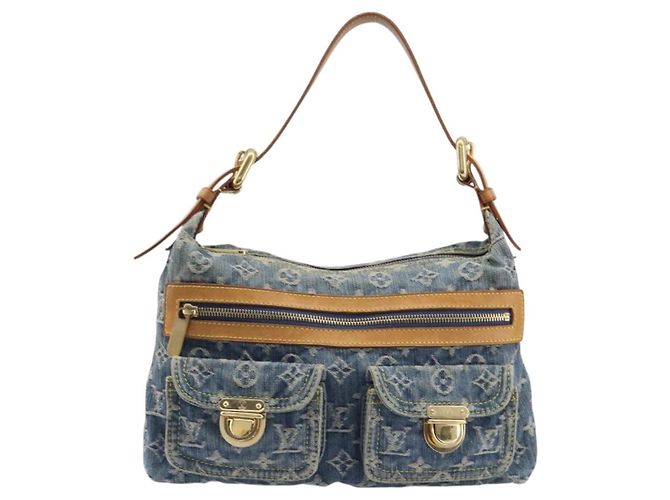 LOUIS VUITTON Monogram Denim Buggy PM Shoulder Bag Blue M95049 LV - vista 13