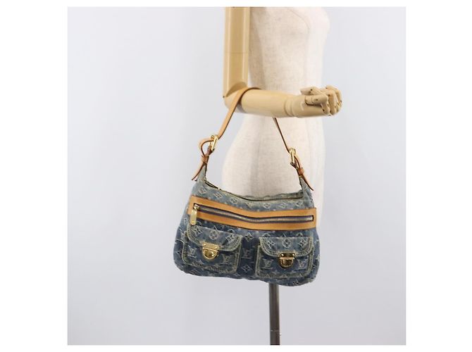 LOUIS VUITTON Monogram Denim Buggy PM Shoulder Bag Blue M95049 LV - vista 29