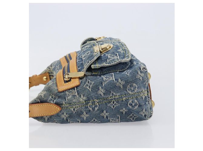LOUIS VUITTON Monogram Denim Buggy PM Shoulder Bag Blue M95049 LV - vista 4