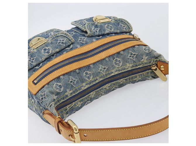 LOUIS VUITTON Monogram Denim Buggy PM Shoulder Bag Blue M95049 LV - vista 6