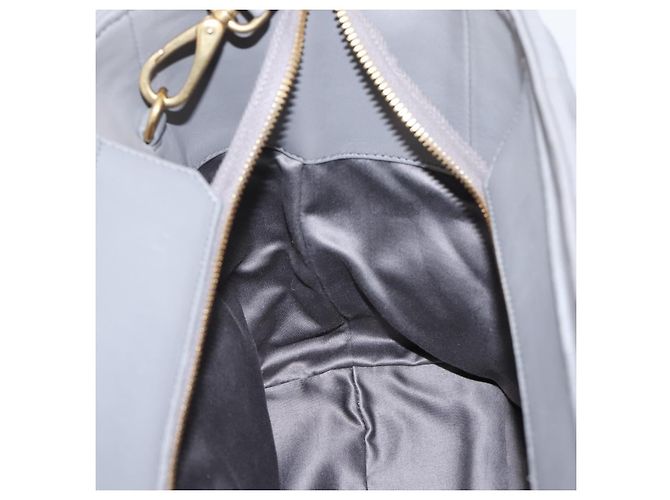 Miu Miu Matelasse Hand Bag Leather 2way Gray Gold Tone - vista 24