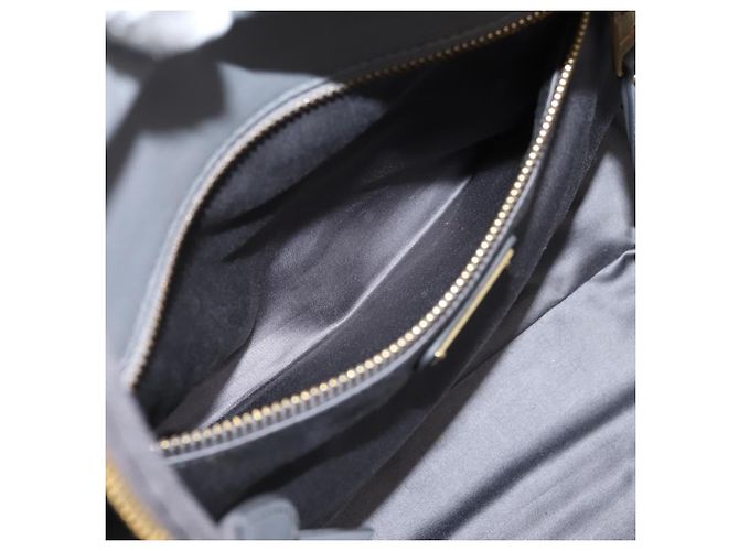 Miu Miu Matelasse Hand Bag Leather 2way Gray Gold Tone - vista 26