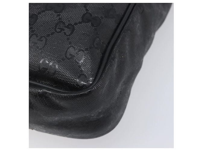 GUCCI GG Implementation Shoulder Bag PVC Black Silver 201448 - vista 16