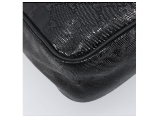 GUCCI GG Implementation Shoulder Bag PVC Black Silver 201448 - vista 17