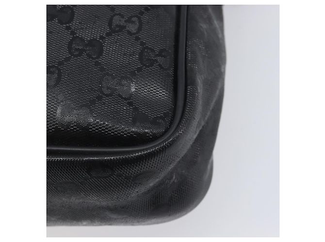 GUCCI GG Implementation Shoulder Bag PVC Black Silver 201448 - vista 18