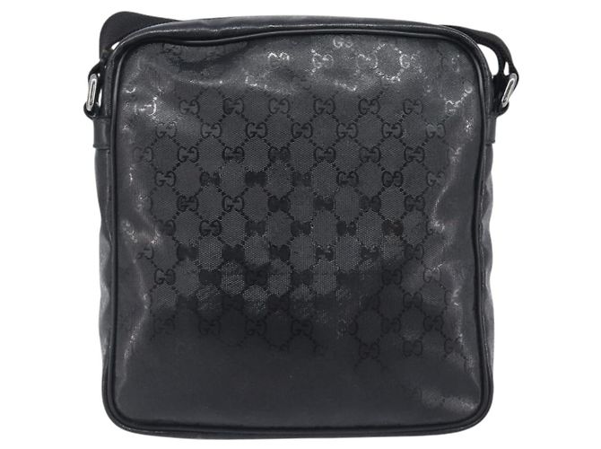 GUCCI GG Implementation Shoulder Bag PVC Black Silver 201448 - vista 2