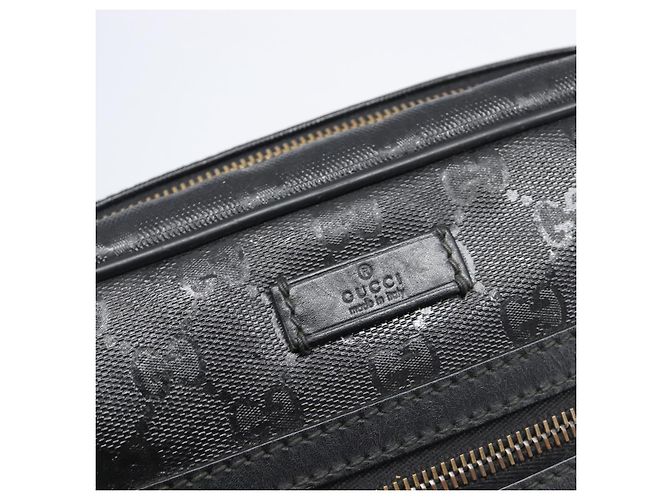 GUCCI GG Implementation Shoulder Bag PVC Black Silver 201448 - vista 20
