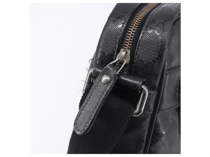 GUCCI GG Implementation Shoulder Bag PVC Black Silver 201448 - vista 22