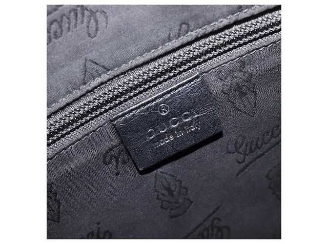 GUCCI GG Implementation Shoulder Bag PVC Black Silver 201448 - vista 23