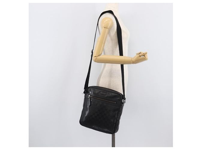 GUCCI GG Implementation Shoulder Bag PVC Black Silver 201448 - vista 29
