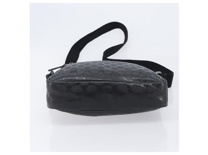 GUCCI GG Implementation Shoulder Bag PVC Black Silver 201448 - vista 5