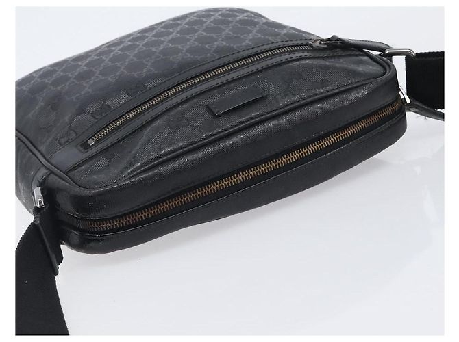 GUCCI GG Implementation Shoulder Bag PVC Black Silver 201448 - vista 6