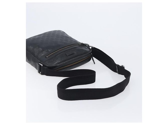 GUCCI GG Implementation Shoulder Bag PVC Black Silver 201448 - vista 7