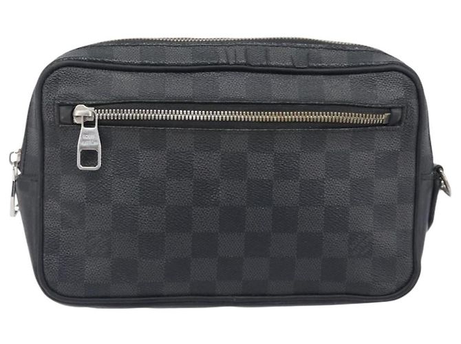 LOUIS VUITTON Damier Graphite Pochette Casai Clutch Bag N41664 LV - vista 13