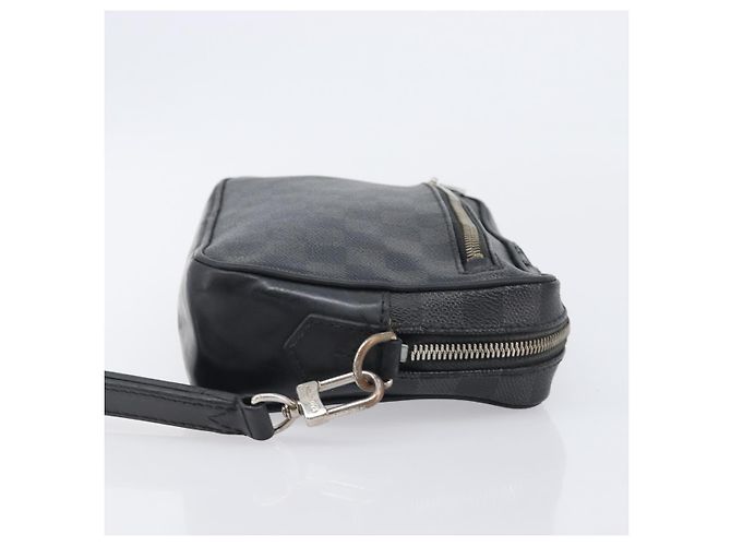 LOUIS VUITTON Damier Graphite Pochette Casai Clutch Bag N41664 LV - vista 3