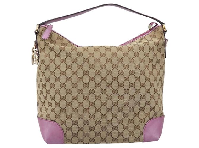 GUCCI GG Canvas Shoulder Bag Beige Gold 269958 - vista 13