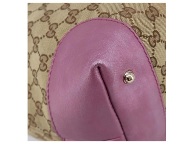 GUCCI GG Canvas Shoulder Bag Beige Gold 269958 - vista 14