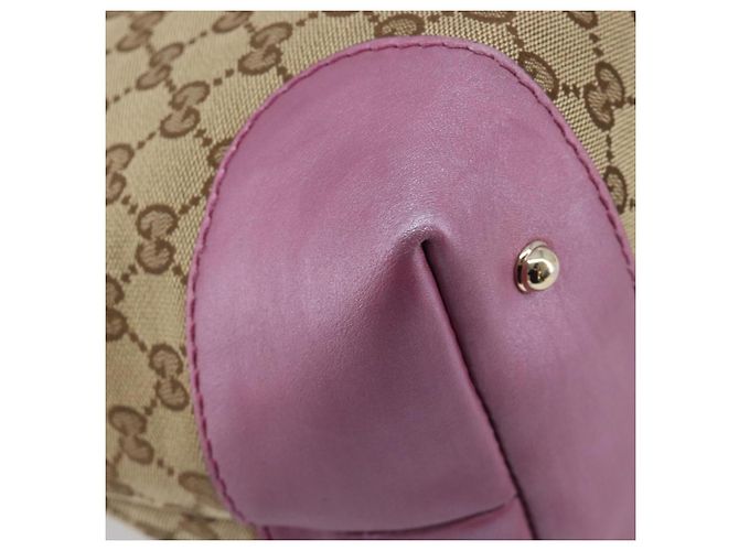 GUCCI GG Canvas Shoulder Bag Beige Gold 269958 - vista 16