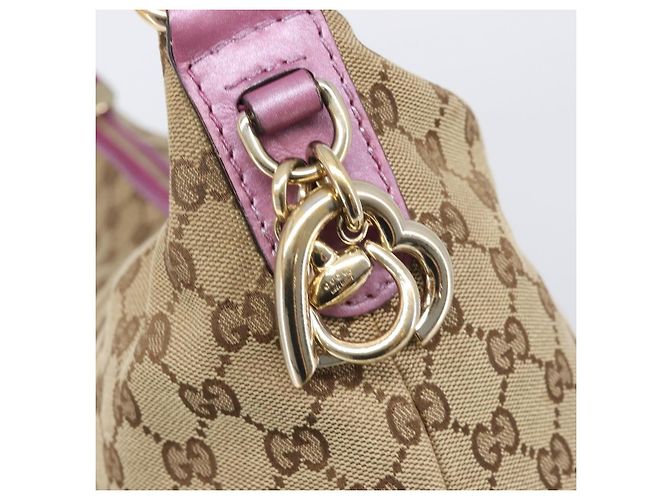 GUCCI GG Canvas Shoulder Bag Beige Gold 269958 - vista 17