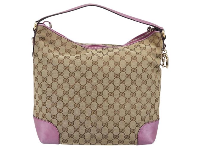 GUCCI GG Canvas Shoulder Bag Beige Gold 269958 - vista 2