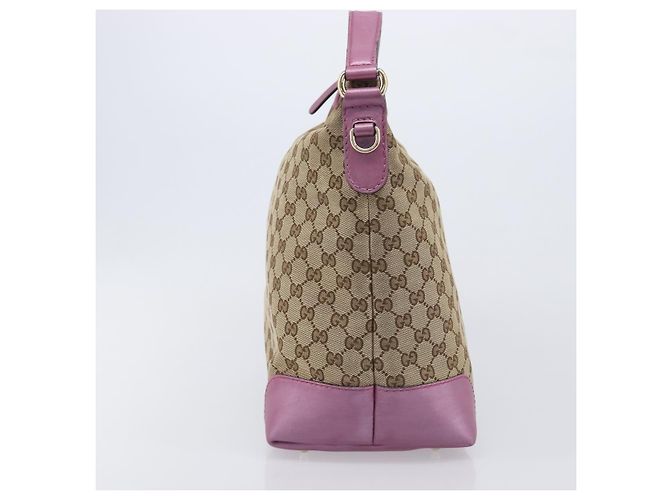 GUCCI GG Canvas Shoulder Bag Beige Gold 269958 - vista 3