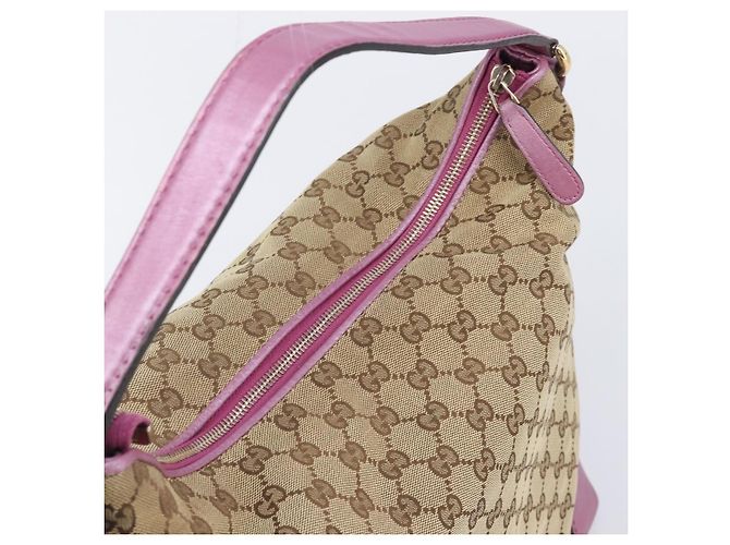 GUCCI GG Canvas Shoulder Bag Beige Gold 269958 - vista 6