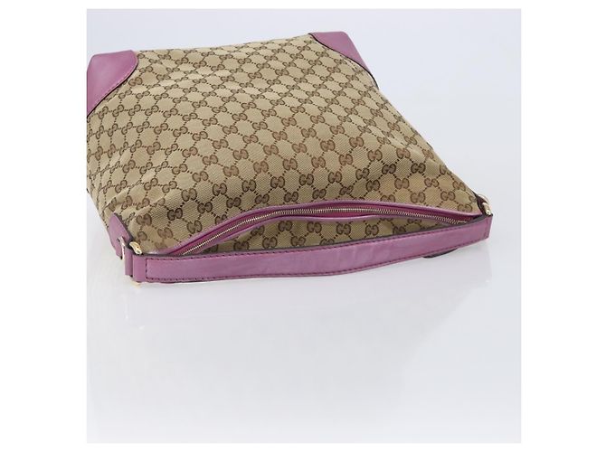 GUCCI GG Canvas Shoulder Bag Beige Gold 269958 - vista 7