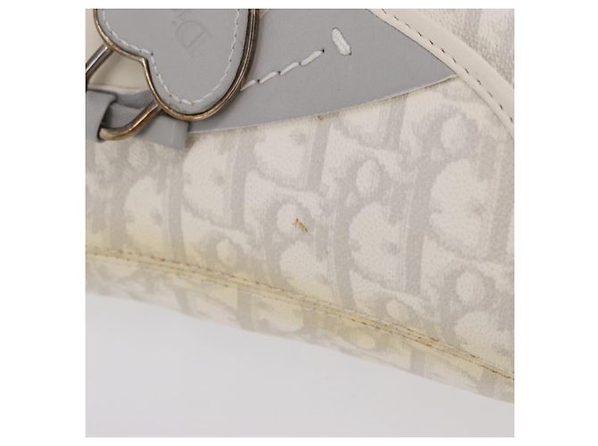 Christian Dior Trotter Canvas Romantic Chain Bag PVC White Silver - vista 14