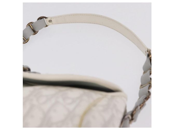 Christian Dior Trotter Canvas Romantic Chain Bag PVC White Silver - vista 15