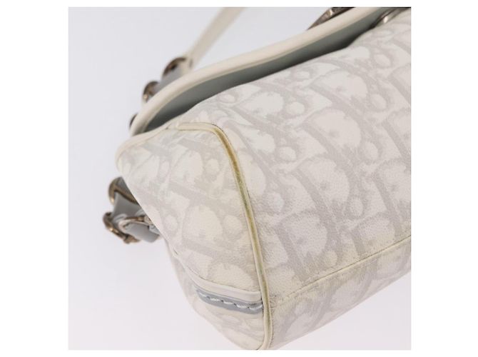 Christian Dior Trotter Canvas Romantic Chain Bag PVC White Silver - vista 17