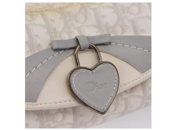 Christian Dior Trotter Canvas Romantic Chain Bag PVC White Silver - vista 21