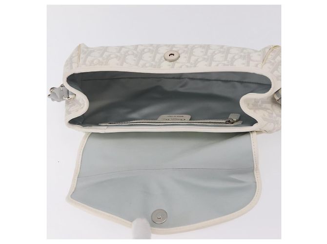 Christian Dior Trotter Canvas Romantic Chain Bag PVC White Silver - vista 23