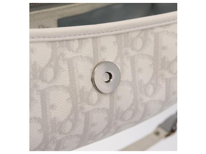 Christian Dior Trotter Canvas Romantic Chain Bag PVC White Silver - vista 25